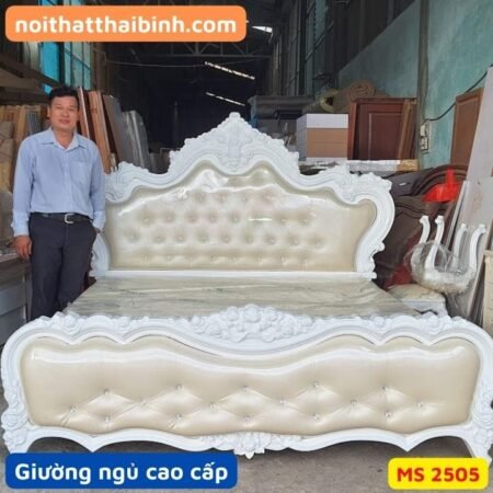 Giường ngủ tân cổ điển cao cấp MS 2505 8 Giường ngủ tân cổ điển cao cấp MS 2505