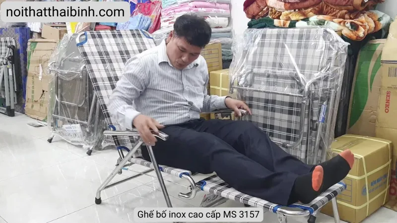 Ghế bố inox cao cấp MS 3157 | Thương Hiệu THÀNH CÔNG Chính Hãng