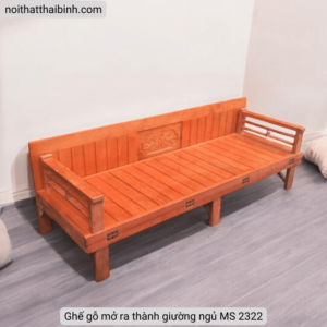 Ghế gỗ mở ra thành giường ngủ MS 2322 5 Ghe go mo ra thanh giuong ngu MS 2322 1