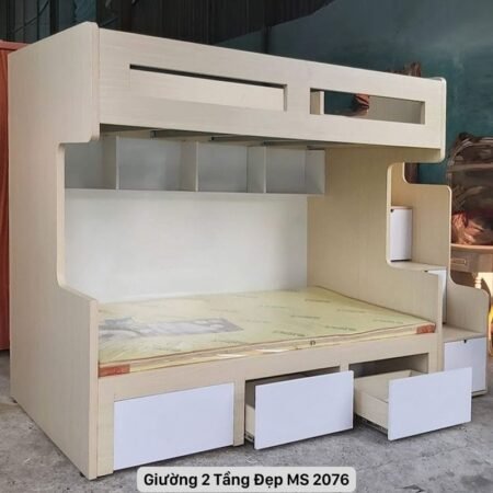 Giường 2 tầng đẹp MS 2076 11 Giường 2 tầng đẹp MS 2076