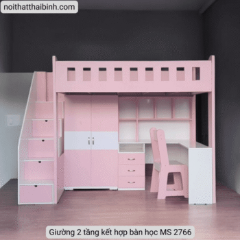 Giường 2 tầng kết hợp bàn học MS 2766