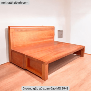 Giường gấp gỗ xoan đào MS 2943 9 Giuong gap go xoan dao MS 2943 3