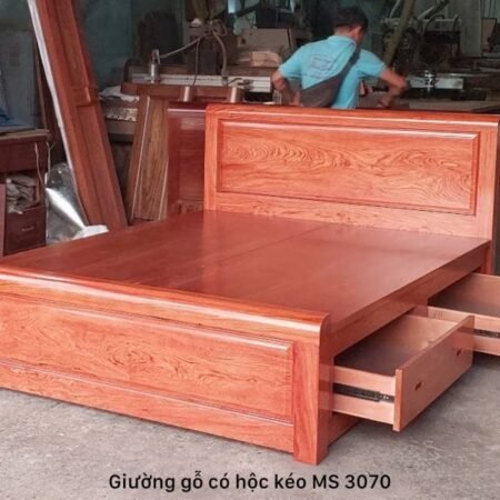 Giường có hộc kéo gỗ tự nhiên vân hương đá MS 3070 10 Giường có hộc kéo gỗ tự nhiên vân hương đá MS 3070