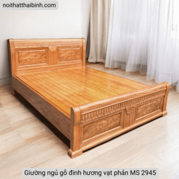 Giường ngủ gỗ đinh hương vạt phản MS 2945