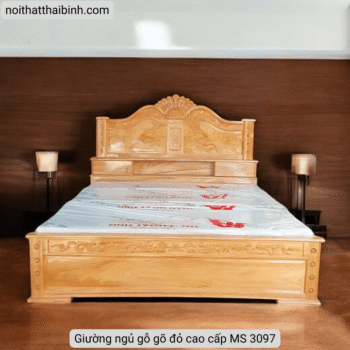 Giường ngủ gỗ gõ đỏ cao cấp MS 3097