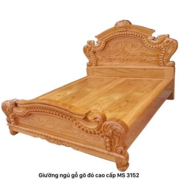 Giường gỗ gỏ đỏ cao cấp MS 3152