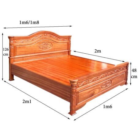 Giường ngủ gỗ xoan đào MS 3186 10 Giường ngủ gỗ xoan đào MS 3186