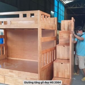 Giường tầng gỗ đẹp MS 2084 10 Giường tầng gỗ đẹp MS 2084