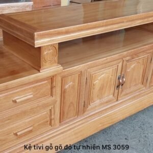 Kệ tivi gỗ gõ đỏ MS 3059 16 Kệ tivi gỗ gõ đỏ MS 3059