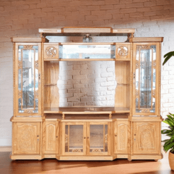 Kệ tivi kết hợp tủ rượu gỗ gõ đỏ MS 2821