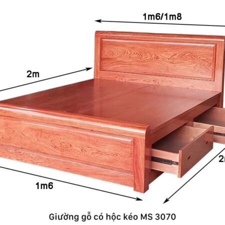 Giường có hộc kéo gỗ tự nhiên vân hương đá MS 3070 13 Giường có hộc kéo gỗ tự nhiên vân hương đá MS 3070