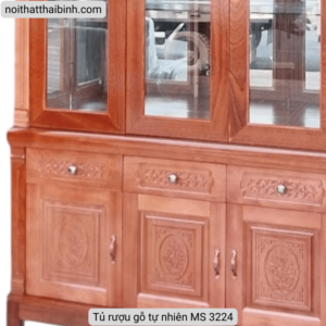 Tủ rượu phòng khách gỗ tự nhiên MS 3224