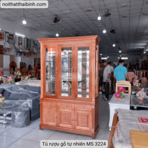 Tủ rượu phòng khách gỗ tự nhiên MS 3224