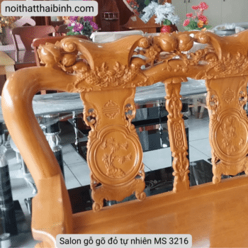 Salon góc gỗ tự nhiên cao cấp MS 3295