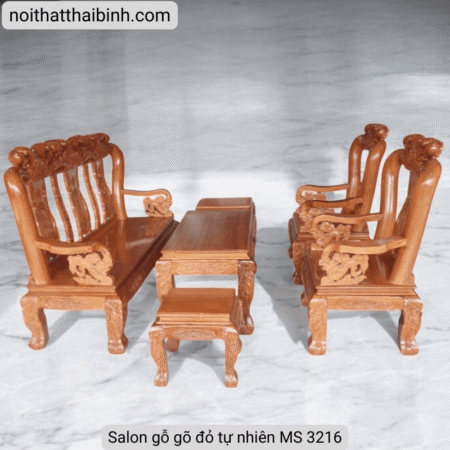Salon gỗ gõ đỏ tự nhiên MS 3216