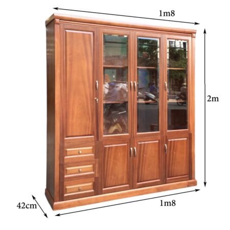 Tủ tài liệu gỗ xoan đào tự nhiên MS 3192 9 Tủ tài liệu gỗ xoan đào tự nhiên MS 3192