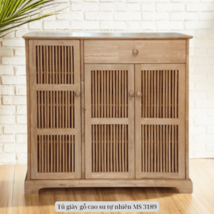 Tủ giày gỗ cao su tự nhiên MS 3189 10 Tủ giày gỗ cao su tự nhiên MS 3189
