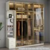 Tủ quần áo cánh kính cường lực sang trọng MS 3043