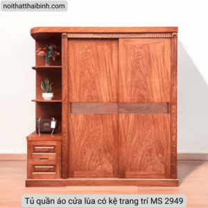 Tu quan ao cua lua co ke trang tri MS 2949