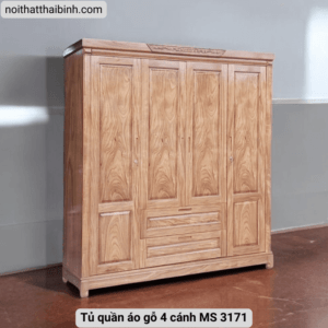 Tu quan ao go 4 canh MS 3171