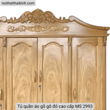 Tủ quần áo gỗ gõ đỏ cao cấp MS 2993