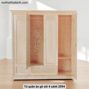 Tủ quần áo gỗ sồi 4 cánh 2094