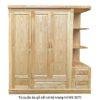 Tủ quần áo gỗ sồi có kệ trang trí MS 3071 3 Tu quan ao go soi co ke trang tri MS 3071 2