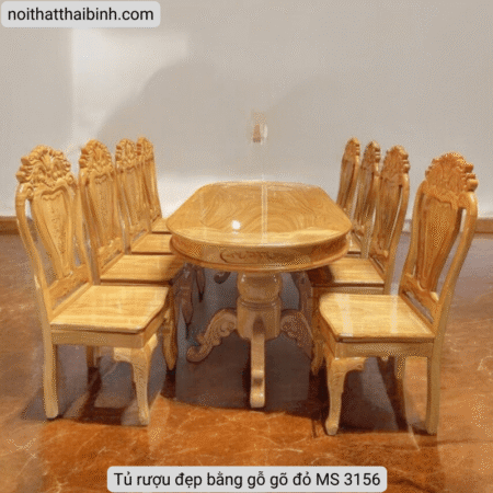 Bộ bàn ăn 8 ghế MS 3084
