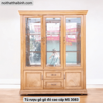 Tủ rượu gỗ gõ đỏ cao cấp MS 3083 8 Tủ rượu gỗ gõ đỏ cao cấp MS 3083