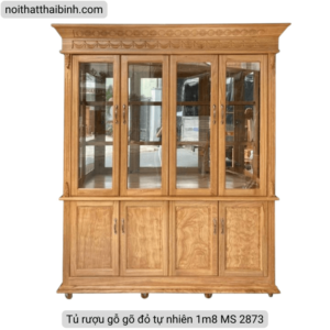 Tủ rượu gỗ gõ đỏ tự nhiên 1m8 MS 2873 9 Tu ruou go go do tu nhien 1m8 MS 2873
