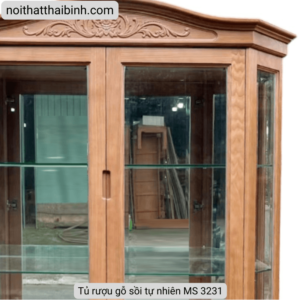 Tủ rượu gỗ sồi tự nhiên cao cấp MS 3231