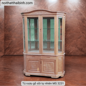 Tủ rượu gỗ sồi tự nhiên cao cấp MS 3231
