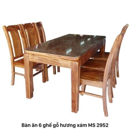 Bàn ăn 6 ghế gỗ hương xám MS 2952 11 Bàn ăn 6 ghế gỗ hương xám MS 2952