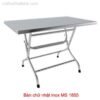 Bàn ăn inox chữ nhật MS 1855 2 ban inox chu nhat 1855