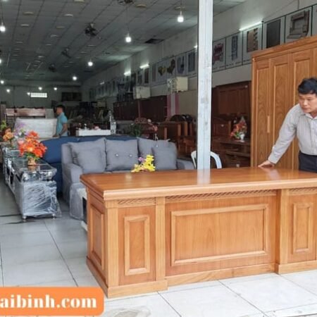 Bàn làm việc gỗ xoan đào MS 2726 8 Bàn làm việc gỗ xoan đào MS 2726