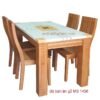 Bộ bàn ăn gỗ mặt đá 4 ghế MS 1456 Giá bán= 12,000,000đ giảm còn= 10,000,000đ 2 bo ban an go 1456