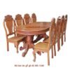 Bộ bàn ăn gỗ gõ đỏ MS 1240 Giá bán = 39.000.000 đ giảm còn = 34.000.000 đ 3 bo ban an go go do 1240
