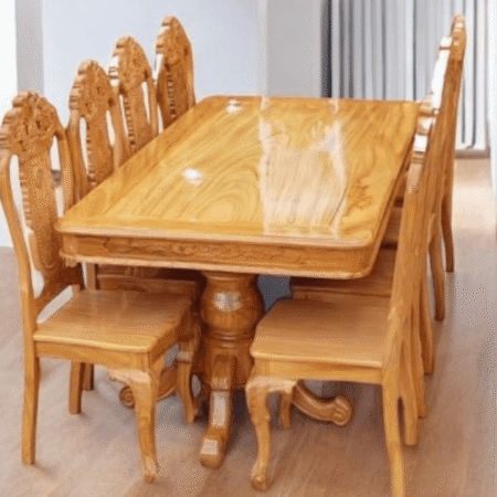 Bộ bàn ăn gỗ gõ đỏ 8 ghế MS 2698 11 Bộ bàn ăn gỗ gõ đỏ 8 ghế MS 2698