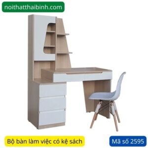 bo ban lam viec co ke sach 2595