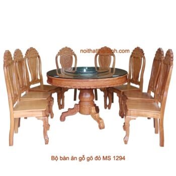 Bộ bàn tròn 8 ghế gỗ gõ đỏ MS 1294 Giá bán = 41.000.000đ giảm còn = 37.000.000đ