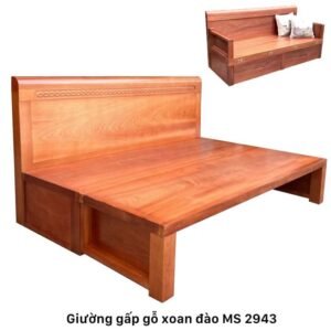 Giường gấp gỗ xoan đào MS 2943 8 giuong gap go xona dao 2943 1 1