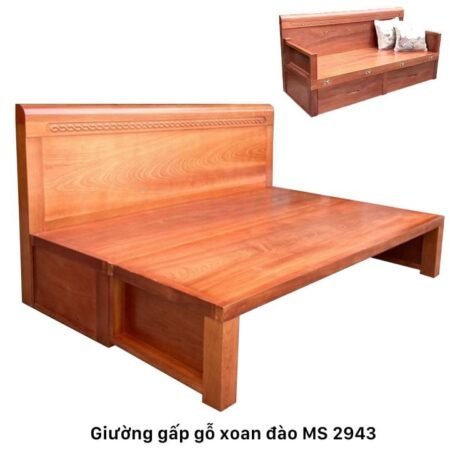 Giường gấp gỗ xoan đào MS 2943 8 Giường gấp gỗ xoan đào MS 2943