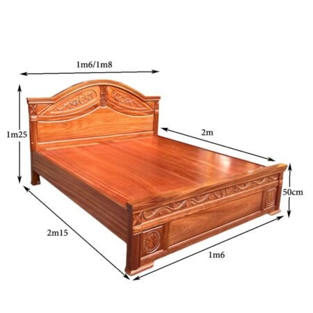 Mẫu giường gỗ xoan đào đẹp MS 3187 13 Mẫu giường gỗ xoan đào đẹp MS 3187