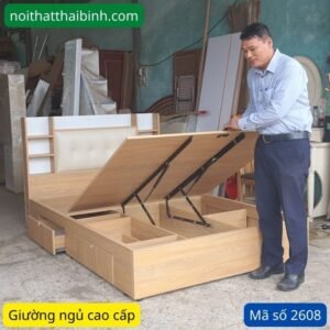 Giường ngủ vạt nâng cao MS 2608 9 Giường ngủ vạt nâng cao MS 2608