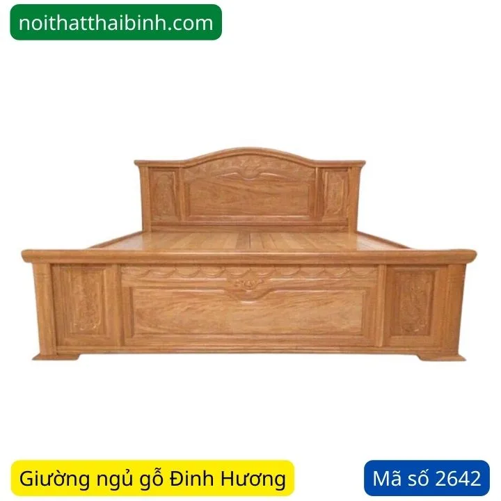 Giường ngủ gỗ Đinh Hương Nữ Hoàng MS 2642 - Sang trọng và bền bỉ