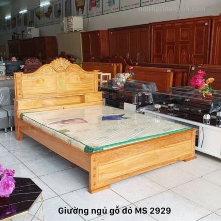 Giường gỗ gõ đỏ cao cấp MS 2929 15 Giường gỗ gõ đỏ cao cấp MS 2929