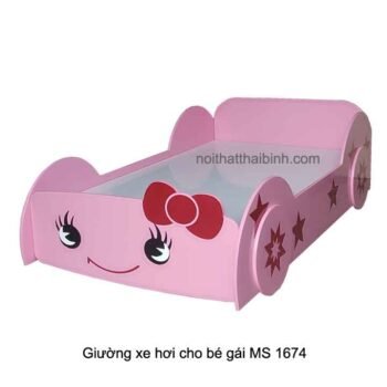 Giường ngủ hình xe hơi cho bé gái MS 1674