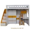 Bộ giường tầng tủ áo bàn học trẻ em MS 1307 Giá bán = 16.000.000đ giảm còn = 14.000.000đ 2 giuong tang cho be 1307