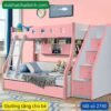 Giường tầng màu hồng cho bé MS 2740 3 Giường tầng màu hồng cho bé MS 2740