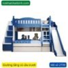 Giường tầng có cầu trượt cho bé MS 2739 2 Giường tầng có cầu trượt cho bé MS 2739